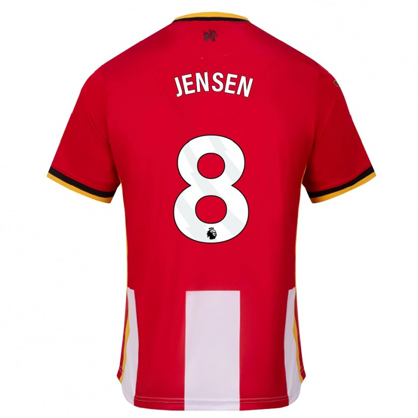Danxen Kinder Mathias Jensen #8 Gelb Schwarz Rot Heimtrikot Trikot 2026/27 T-Shirt Österreich