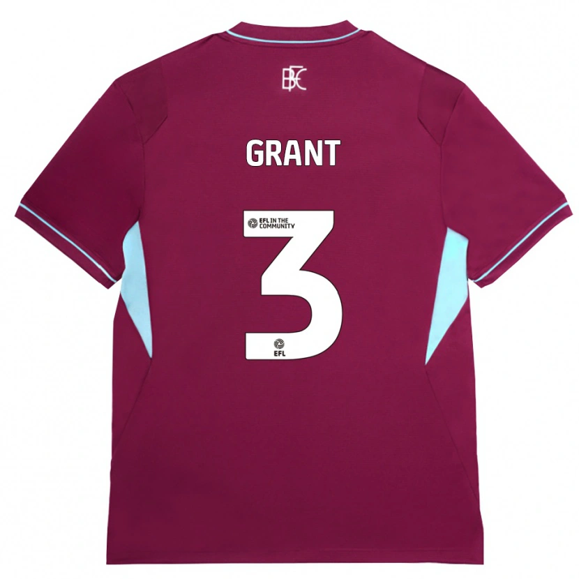 Danxen Kinder Bradley Grant #3 Burgund Grün Heimtrikot Trikot 2026/27 T-Shirt Österreich