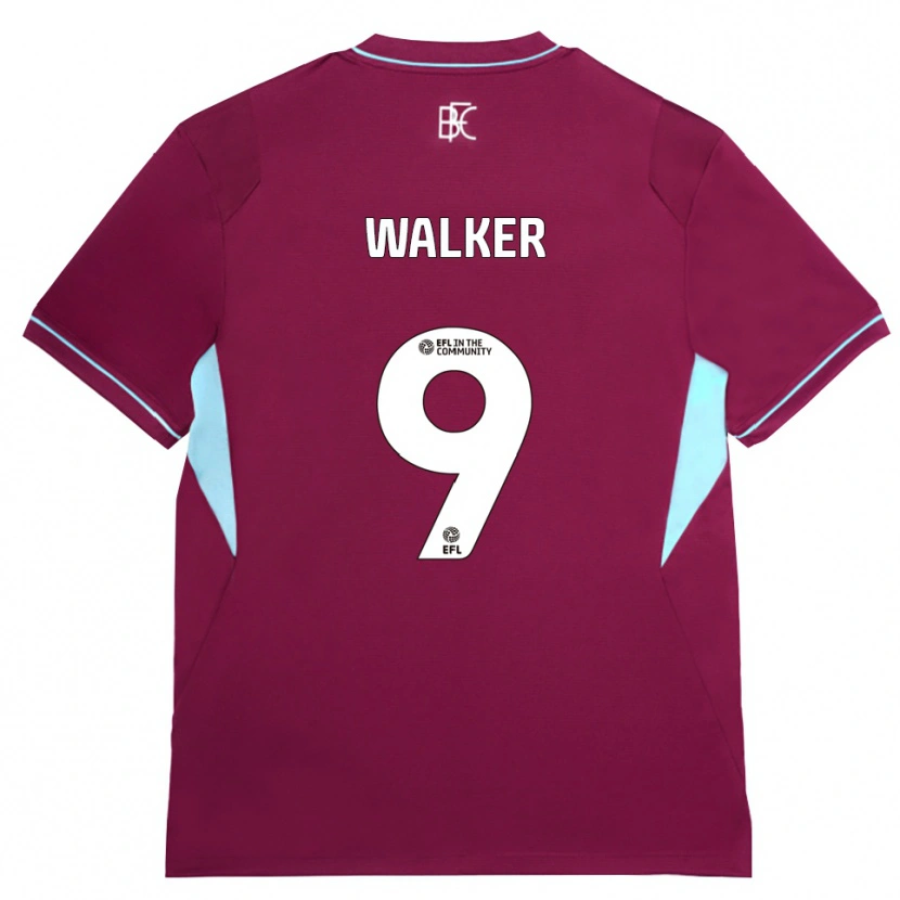 Danxen Kinder Claudia Walker #9 Burgund Grün Heimtrikot Trikot 2026/27 T-Shirt Österreich