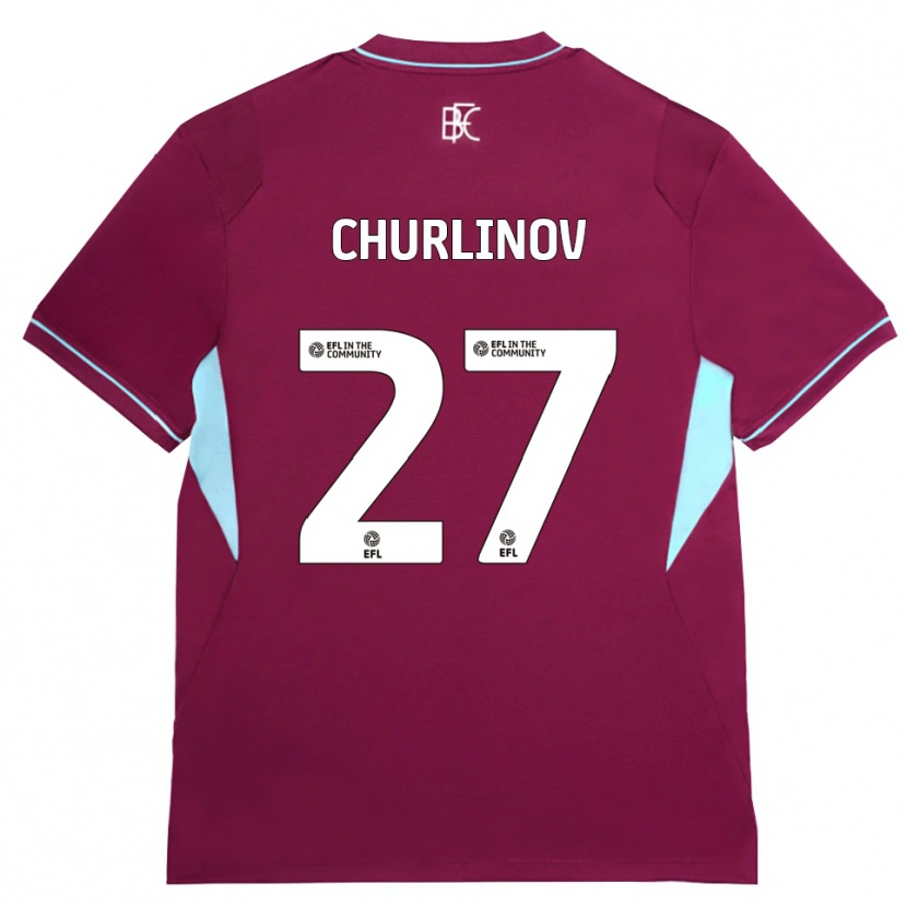 Danxen Kinder Darko Churlinov #27 Burgund Grün Heimtrikot Trikot 2026/27 T-Shirt Österreich