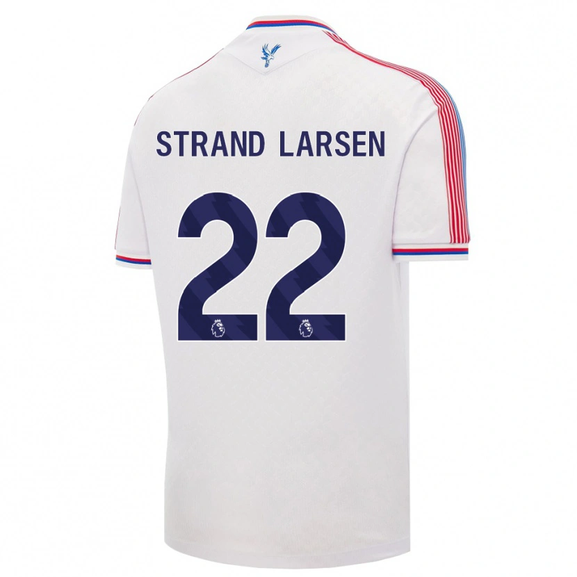 Danxen Kinder Jørgen Strand Larsen #22 Weiß Rot Blau Heimtrikot Trikot 2026/27 T-Shirt Österreich