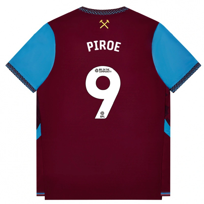 Danxen Kinder Joël Piroe #9 Burgund Kornblumenblau Heimtrikot Trikot 2026/27 T-Shirt Österreich