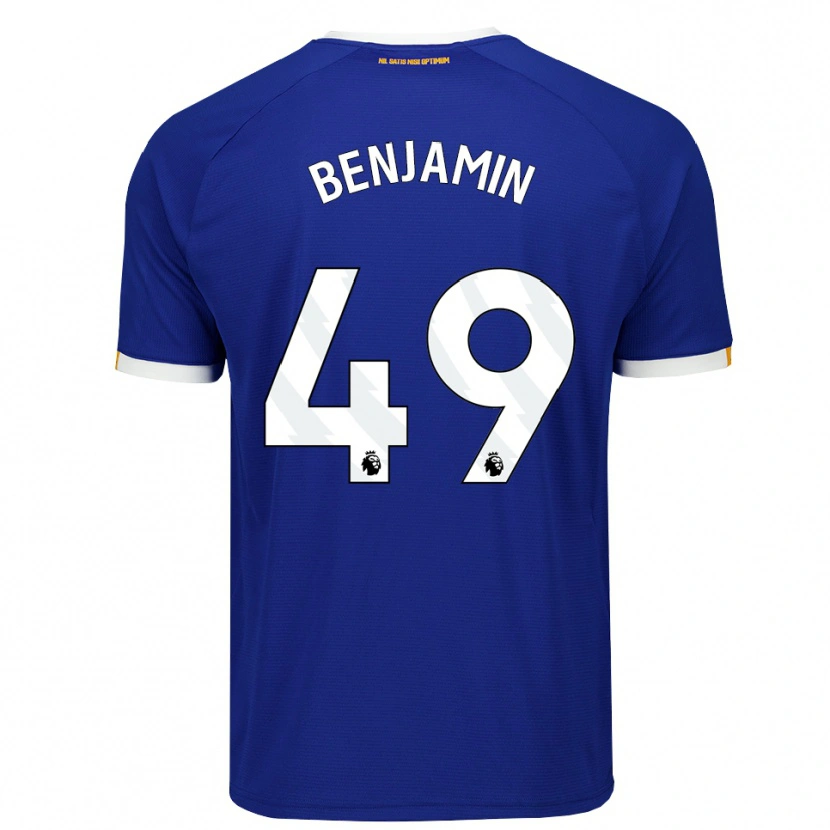 Danxen Kinder Omari Benjamin #49 Blau Weiß Gelb Heimtrikot Trikot 2026/27 T-Shirt Österreich