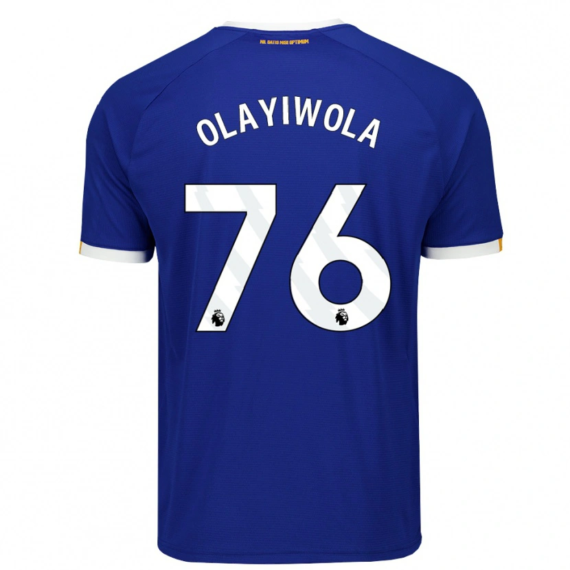 Danxen Kinder Malik Olayiwola #76 Blau Weiß Gelb Heimtrikot Trikot 2026/27 T-Shirt Österreich