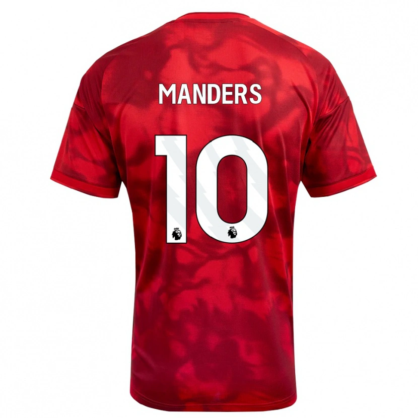 Danxen Kinder Holly Manders #10 Karmesin Weiß Heimtrikot Trikot 2026/27 T-Shirt Österreich
