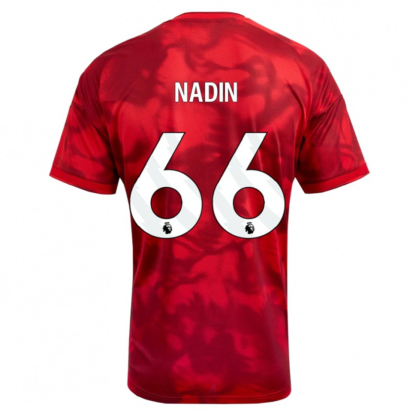 Danxen Kinder Jack Nadin #66 Karmesin Weiß Heimtrikot Trikot 2026/27 T-Shirt Österreich
