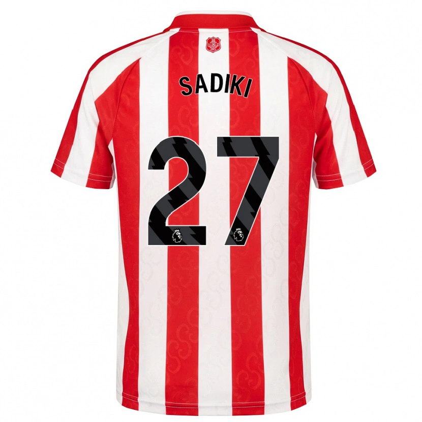 Danxen Kinder Noah Sadiki #27 Rot Weiß Schwarz Heimtrikot Trikot 2026/27 T-Shirt Österreich