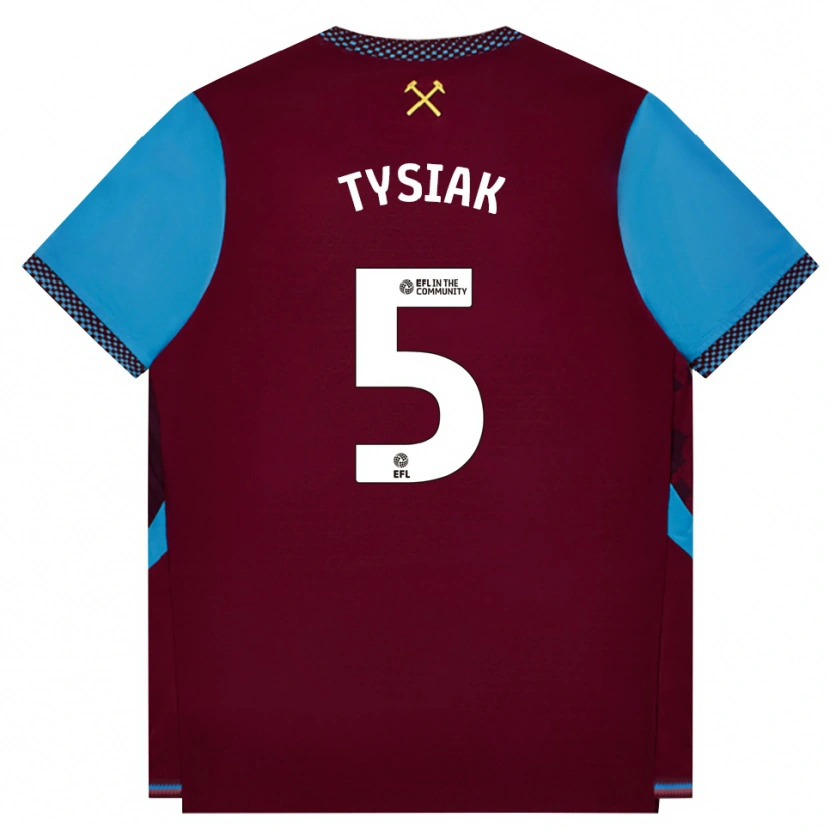 Danxen Kinder Amber Tysiak #5 Burgund Kornblumenblau Heimtrikot Trikot 2026/27 T-Shirt Österreich