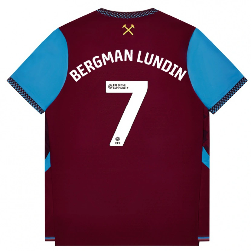 Danxen Kinder Marika Bergman-Lundin #7 Burgund Kornblumenblau Heimtrikot Trikot 2026/27 T-Shirt Österreich