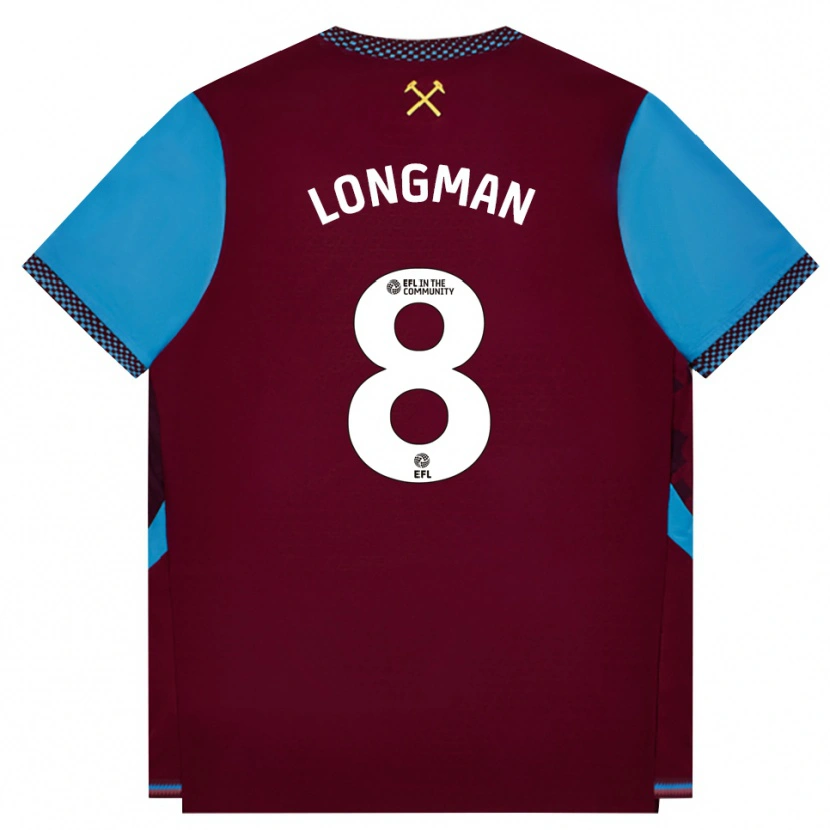Danxen Kinder Jude Longman #8 Burgund Kornblumenblau Heimtrikot Trikot 2026/27 T-Shirt Österreich