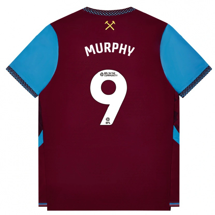 Danxen Kinder Jett Murphy #9 Burgund Kornblumenblau Heimtrikot Trikot 2026/27 T-Shirt Österreich
