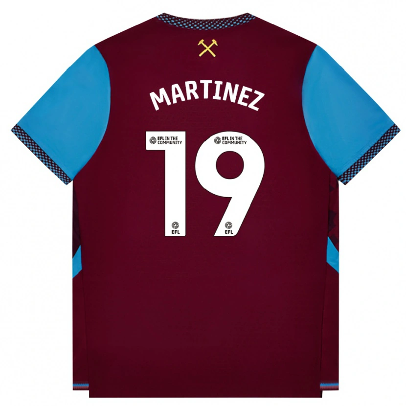 Danxen Kinder Shekiera Martinez #19 Burgund Kornblumenblau Heimtrikot Trikot 2026/27 T-Shirt Österreich