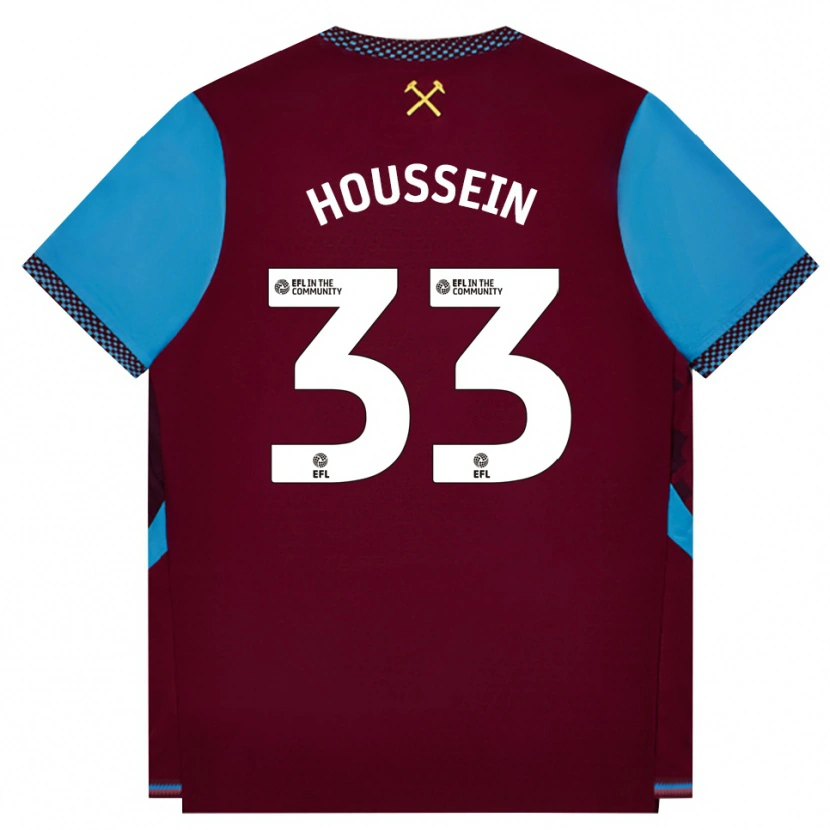 Danxen Kinder Halle Houssein #33 Burgund Kornblumenblau Heimtrikot Trikot 2026/27 T-Shirt Österreich