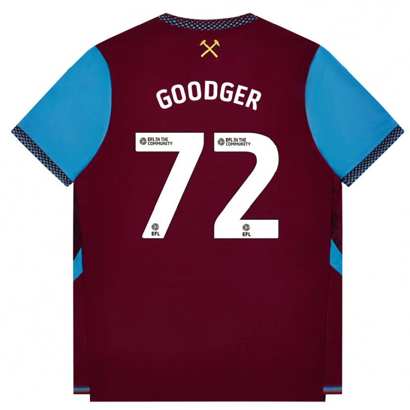 Danxen Kinder Tommy Goodger #72 Burgund Kornblumenblau Heimtrikot Trikot 2026/27 T-Shirt Österreich