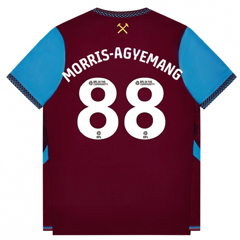 Danxen Kinder Reggie Morris-Agyemang #88 Burgund Kornblumenblau Heimtrikot Trikot 2026/27 T-Shirt Österreich