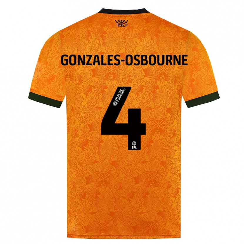 Danxen Kinder Isaiah Gonzales-Osbourne #4 Orange Schwarz Heimtrikot Trikot 2026/27 T-Shirt Österreich