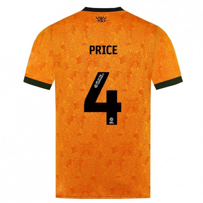 Danxen Kinder Anna Price #4 Orange Schwarz Heimtrikot Trikot 2026/27 T-Shirt Österreich