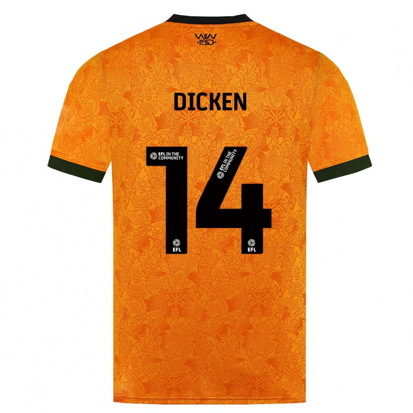 Danxen Kinder Amy Dicken #14 Orange Schwarz Heimtrikot Trikot 2026/27 T-Shirt Österreich