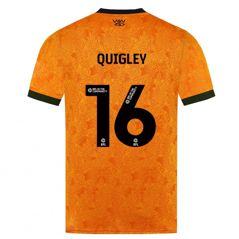 Danxen Kinder Racheal Quigley #16 Orange Schwarz Heimtrikot Trikot 2026/27 T-Shirt Österreich