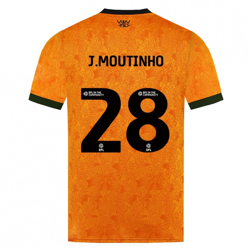 Danxen Kinder Joao Moutinho #28 Orange Schwarz Heimtrikot Trikot 2026/27 T-Shirt Österreich