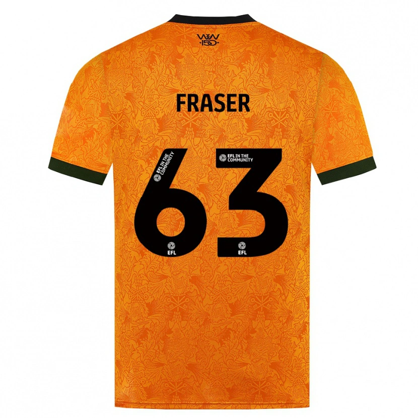Danxen Kinder Nathan Fraser #63 Orange Schwarz Heimtrikot Trikot 2026/27 T-Shirt Österreich