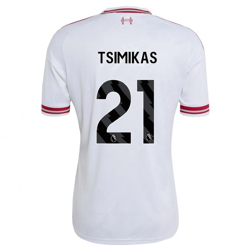 Danxen Kinder Konstantinos Tsimikas #21 Rot Weiß Auswärtstrikot Trikot 2026/27 T-Shirt Österreich