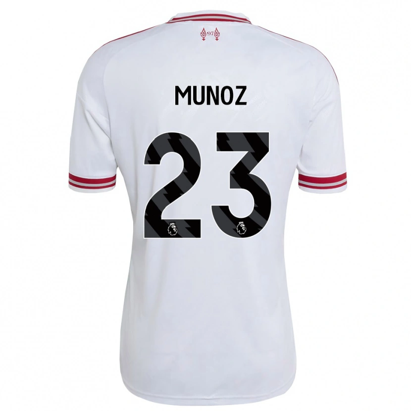 Danxen Kinder Víctor Muñoz #23 Rot Weiß Auswärtstrikot Trikot 2026/27 T-Shirt Österreich