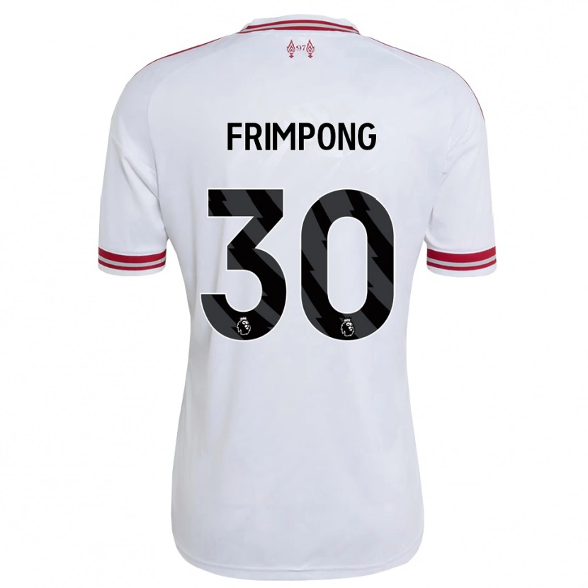 Danxen Kinder Jeremie Frimpong #30 Rot Weiß Auswärtstrikot Trikot 2026/27 T-Shirt Österreich