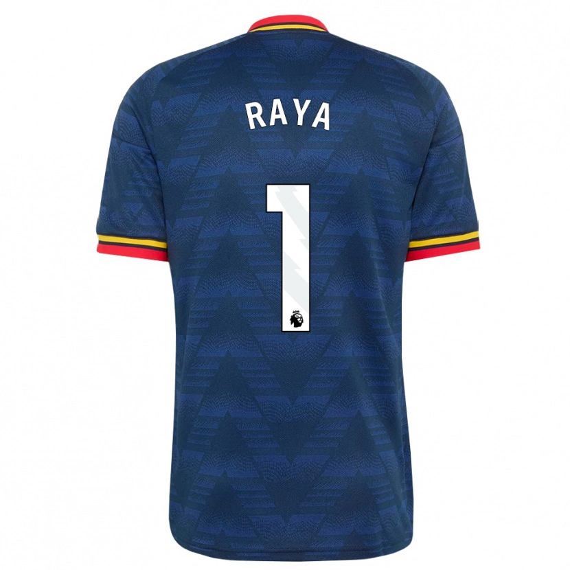 Danxen Kinder David Raya #1 Mitternachtsblau Gelb Rot Auswärtstrikot Trikot 2026/27 T-Shirt Österreich