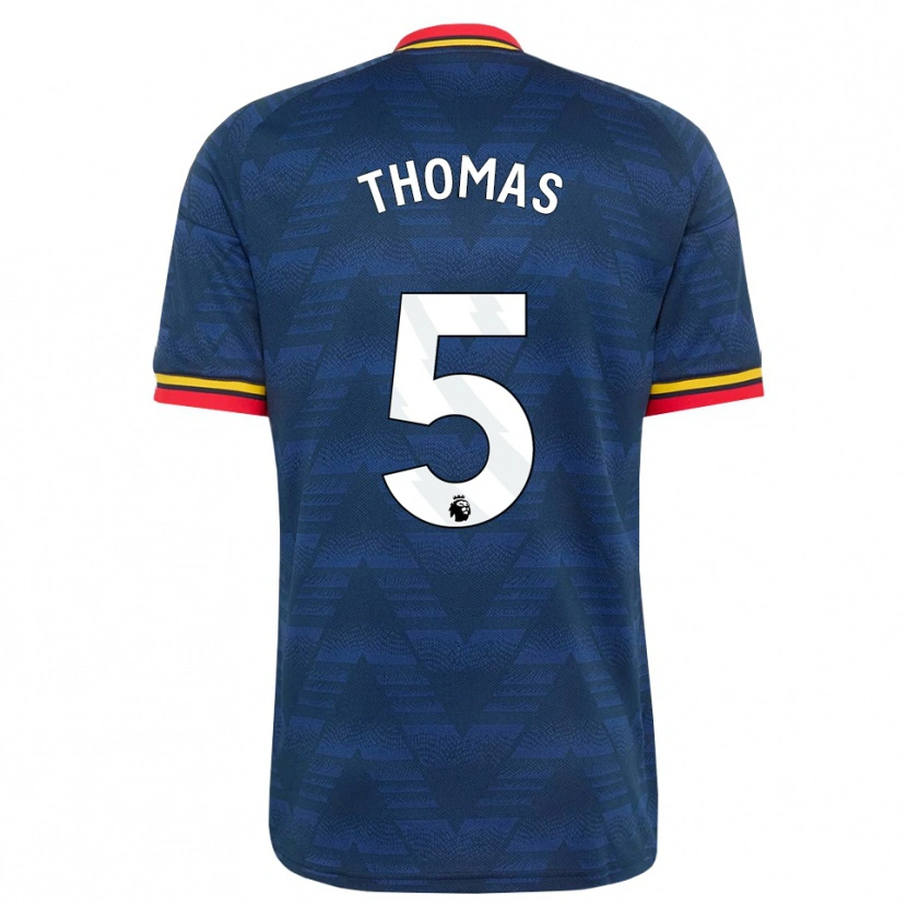 Danxen Kinder Thomas Partey #5 Mitternachtsblau Gelb Rot Auswärtstrikot Trikot 2026/27 T-Shirt Österreich