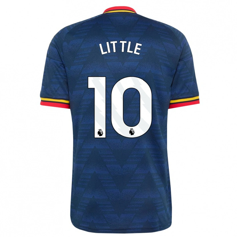 Danxen Kinder Kim Little #10 Mitternachtsblau Gelb Rot Auswärtstrikot Trikot 2026/27 T-Shirt Österreich