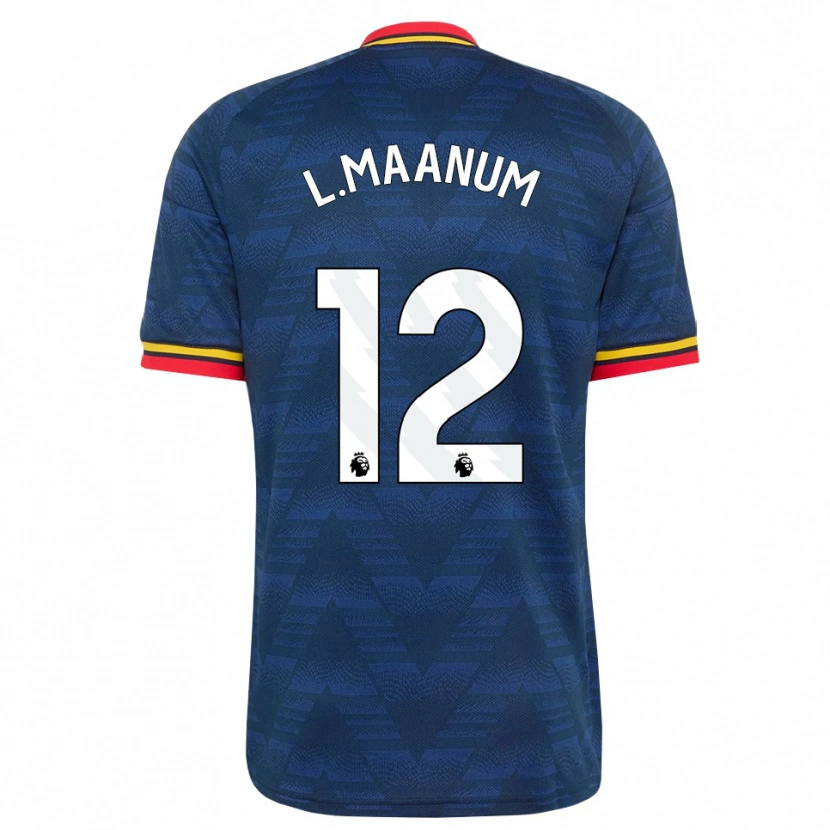 Danxen Kinder Frida Maanum #12 Mitternachtsblau Gelb Rot Auswärtstrikot Trikot 2026/27 T-Shirt Österreich