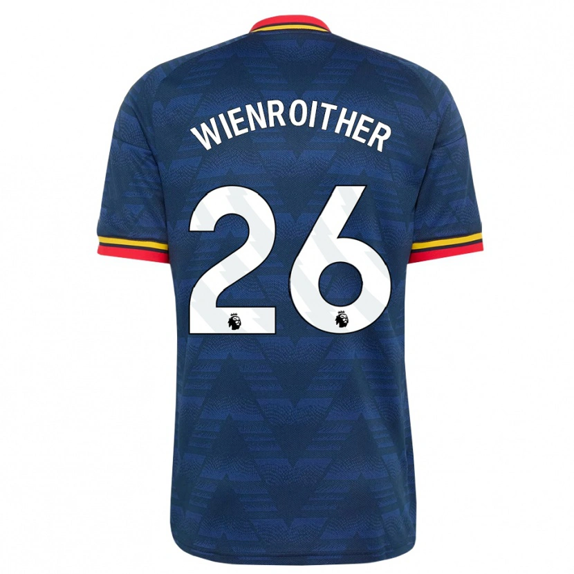 Danxen Kinder Laura Wienroither #26 Mitternachtsblau Gelb Rot Auswärtstrikot Trikot 2026/27 T-Shirt Österreich
