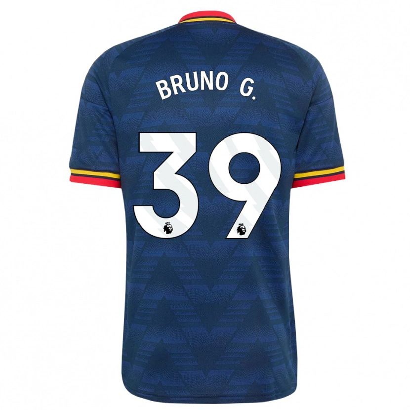 Danxen Kinder Bruno Guimarães #39 Mitternachtsblau Gelb Rot Auswärtstrikot Trikot 2026/27 T-Shirt Österreich