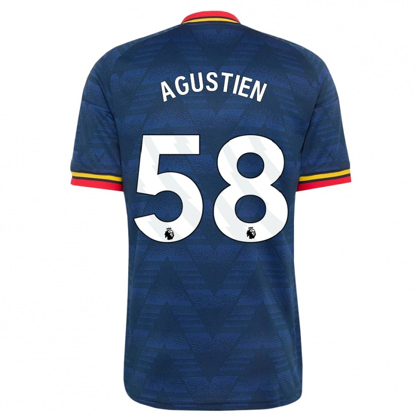 Danxen Kinder Demiane Agustien #58 Mitternachtsblau Gelb Rot Auswärtstrikot Trikot 2026/27 T-Shirt Österreich
