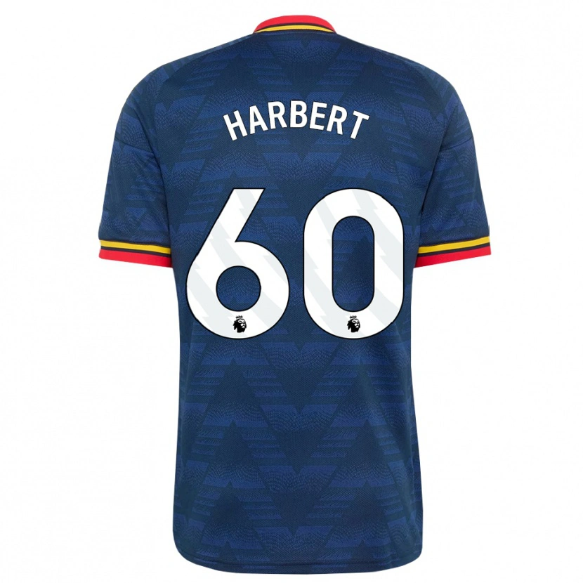 Danxen Kinder Laila Harbert #60 Mitternachtsblau Gelb Rot Auswärtstrikot Trikot 2026/27 T-Shirt Österreich