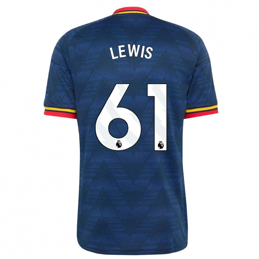 Danxen Kinder George Lewis #61 Mitternachtsblau Gelb Rot Auswärtstrikot Trikot 2026/27 T-Shirt Österreich