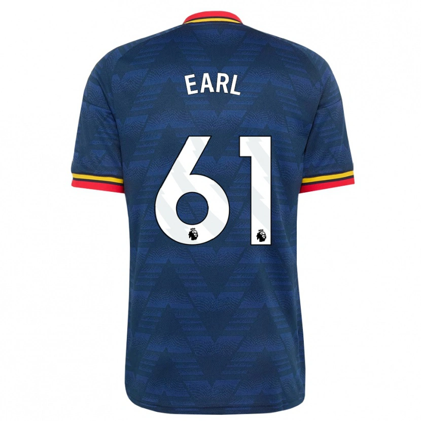 Danxen Kinder Madison Earl #61 Mitternachtsblau Gelb Rot Auswärtstrikot Trikot 2026/27 T-Shirt Österreich