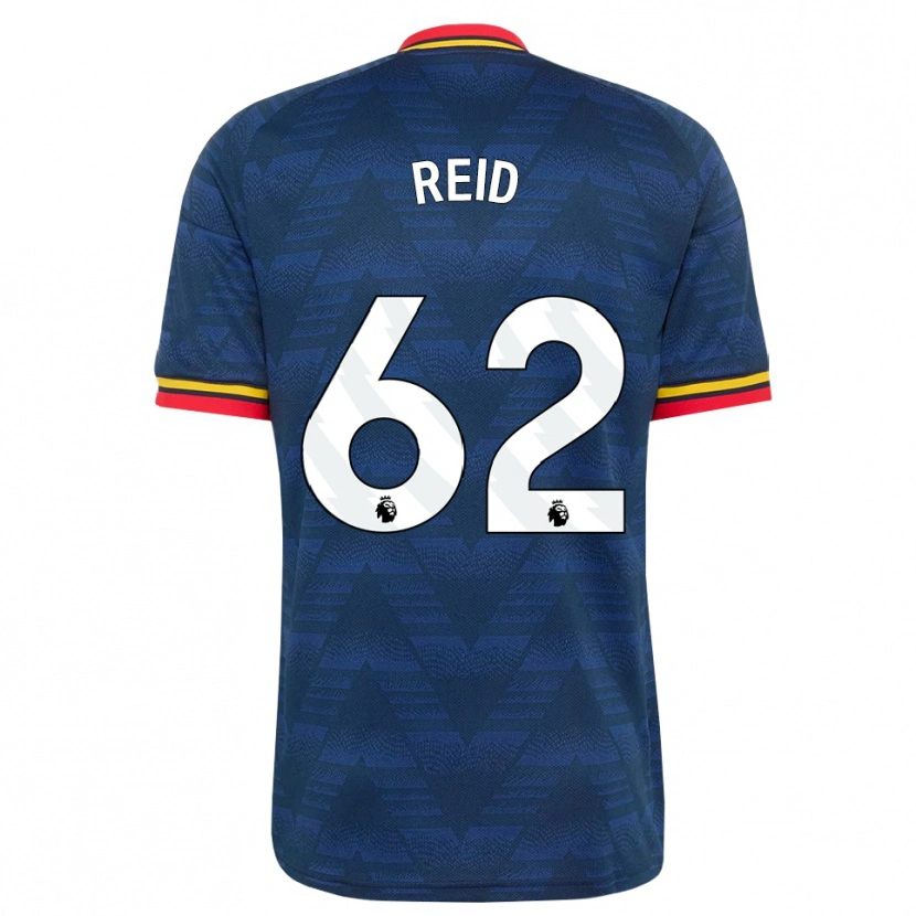 Danxen Kinder Katie Reid #62 Mitternachtsblau Gelb Rot Auswärtstrikot Trikot 2026/27 T-Shirt Österreich
