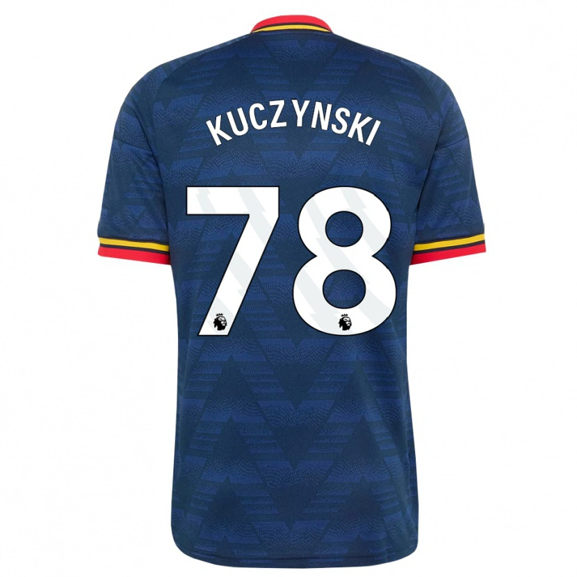 Danxen Kinder Max Kuczynski #78 Mitternachtsblau Gelb Rot Auswärtstrikot Trikot 2026/27 T-Shirt Österreich
