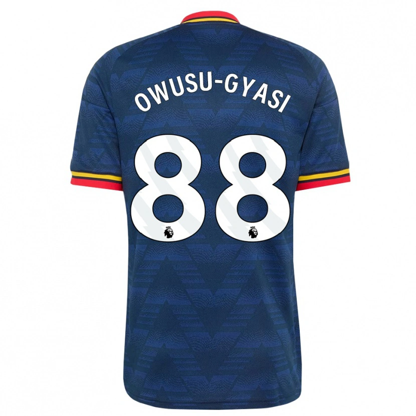 Danxen Kinder Abraham Owusu-Gyasi #88 Mitternachtsblau Gelb Rot Auswärtstrikot Trikot 2026/27 T-Shirt Österreich