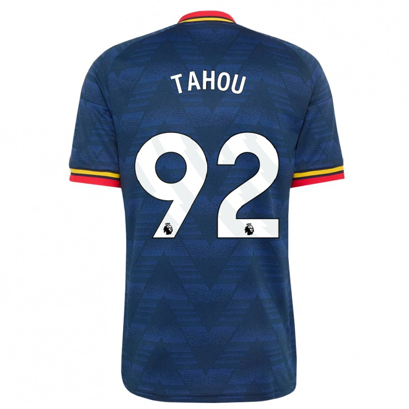 Danxen Kinder Joshua Tahou #92 Mitternachtsblau Gelb Rot Auswärtstrikot Trikot 2026/27 T-Shirt Österreich