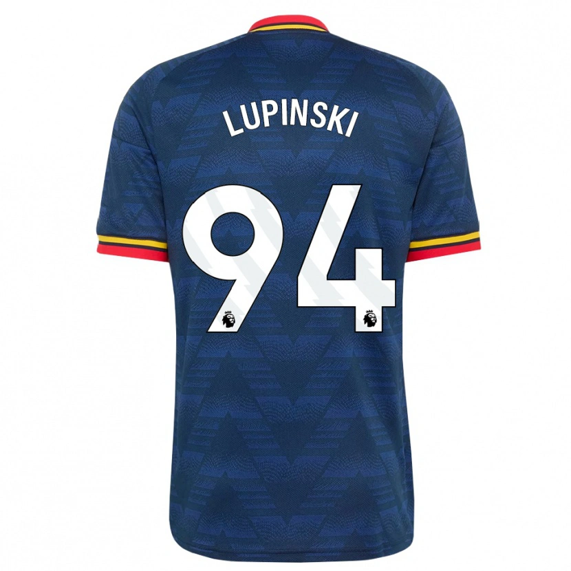 Danxen Kinder Remi Lupinski #94 Mitternachtsblau Gelb Rot Auswärtstrikot Trikot 2026/27 T-Shirt Österreich