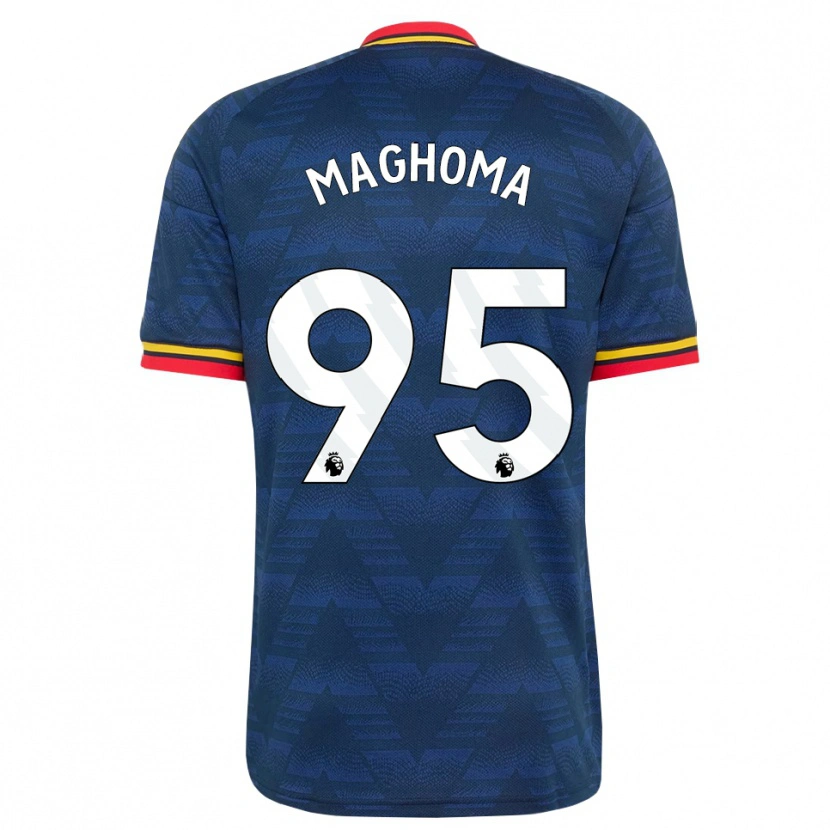 Danxen Kinder Jaden Maghoma #95 Mitternachtsblau Gelb Rot Auswärtstrikot Trikot 2026/27 T-Shirt Österreich
