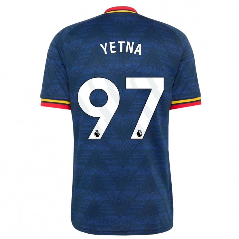 Danxen Kinder Mikael Yetna #97 Mitternachtsblau Gelb Rot Auswärtstrikot Trikot 2026/27 T-Shirt Österreich
