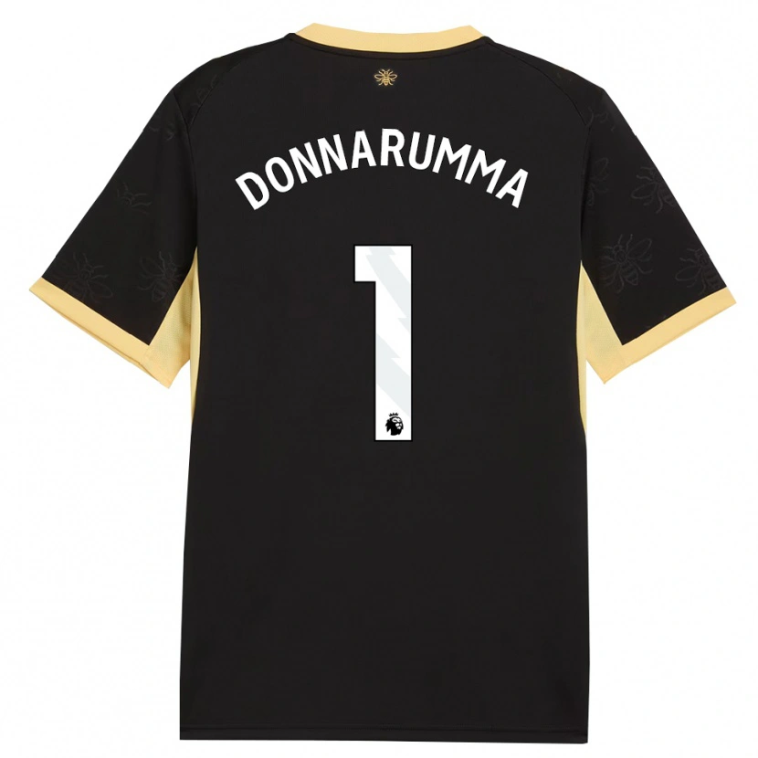 Danxen Kinder Gianluigi Donnarumma #1 Schwarz Gelb Auswärtstrikot Trikot 2026/27 T-Shirt Österreich