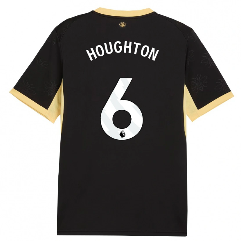 Danxen Kinder Steph Houghton #6 Schwarz Gelb Auswärtstrikot Trikot 2026/27 T-Shirt Österreich