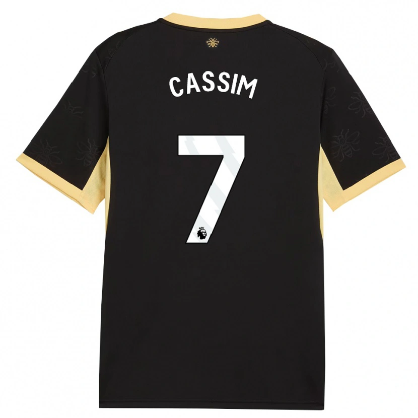 Danxen Kinder Karim Cassim #7 Schwarz Gelb Auswärtstrikot Trikot 2026/27 T-Shirt Österreich