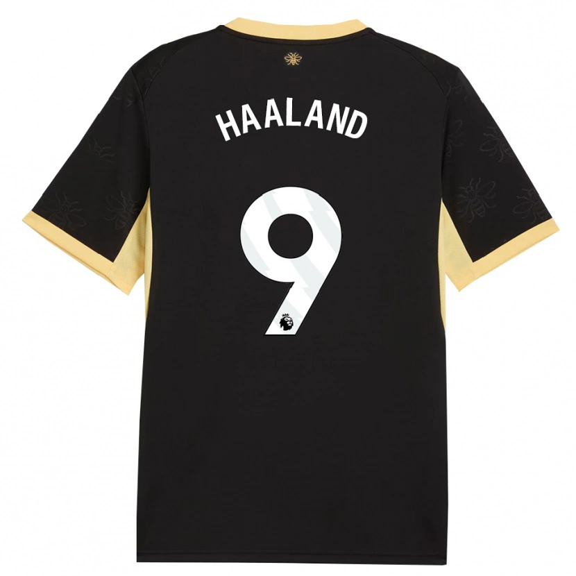 Danxen Kinder Erling Haaland #9 Schwarz Gelb Auswärtstrikot Trikot 2026/27 T-Shirt Österreich