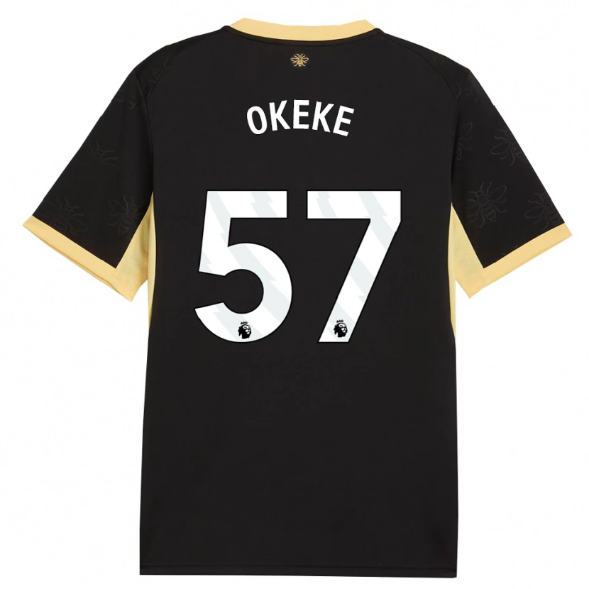 Danxen Kinder Michael Okeke #57 Schwarz Gelb Auswärtstrikot Trikot 2026/27 T-Shirt Österreich